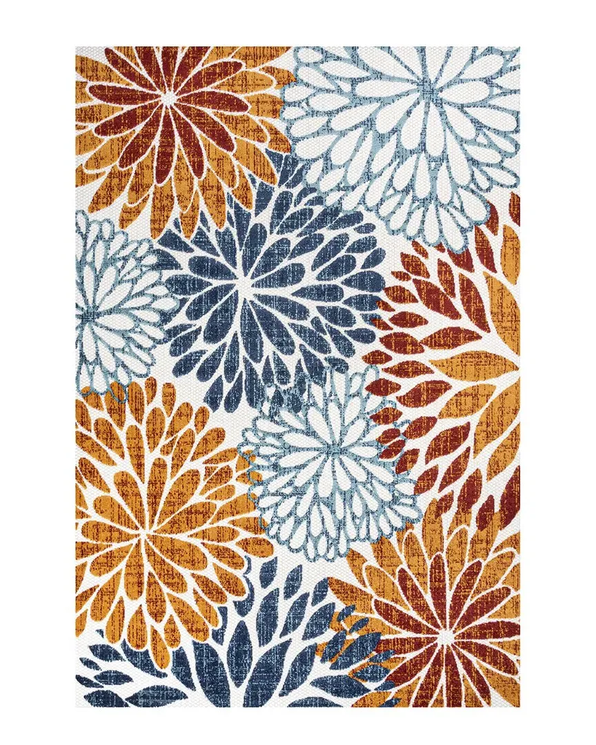 Amalfi Coast Crisantemo Indoor/Outdoor Rug - Orange, Polypropylene image