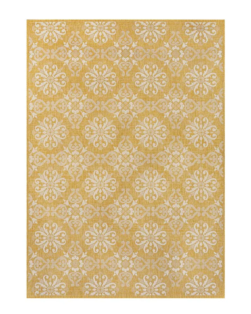 Amora Mediterranean Tile Indoor/Outdoor Area Rug - Yellow