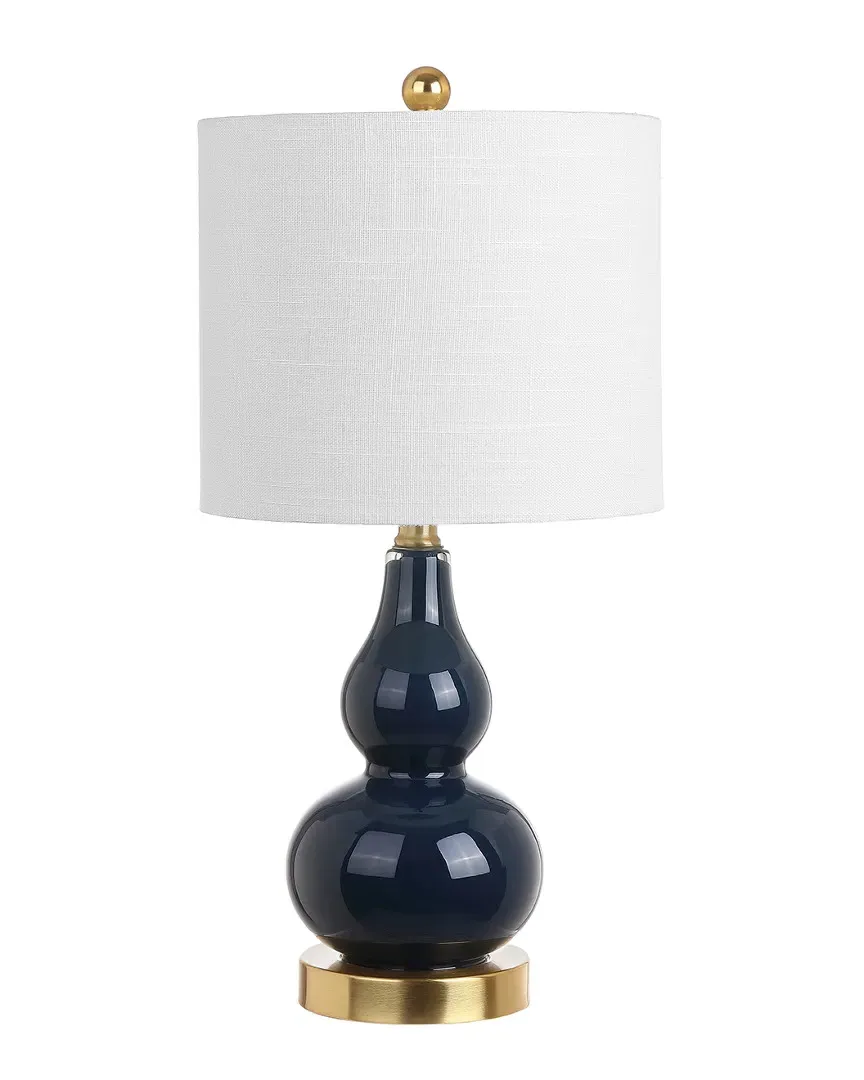 Anya Mini Glass LED Table Lamp - Navy