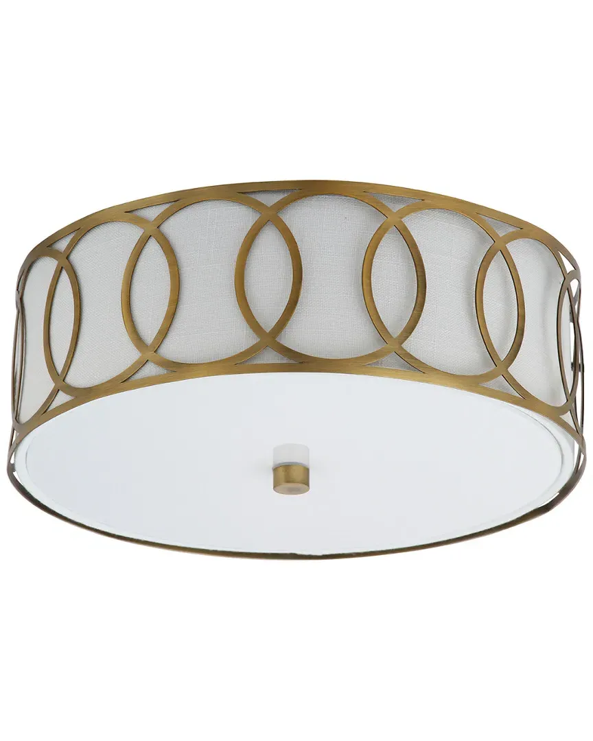Aria 2-Light Flush Mount - Gold, Metal
