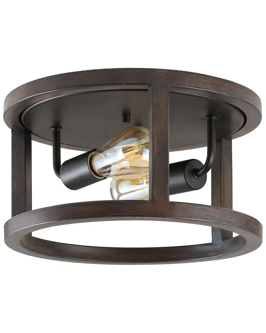 Atelier Round Flush Mount Ceiling Light - Oil Rubbed Bronze image