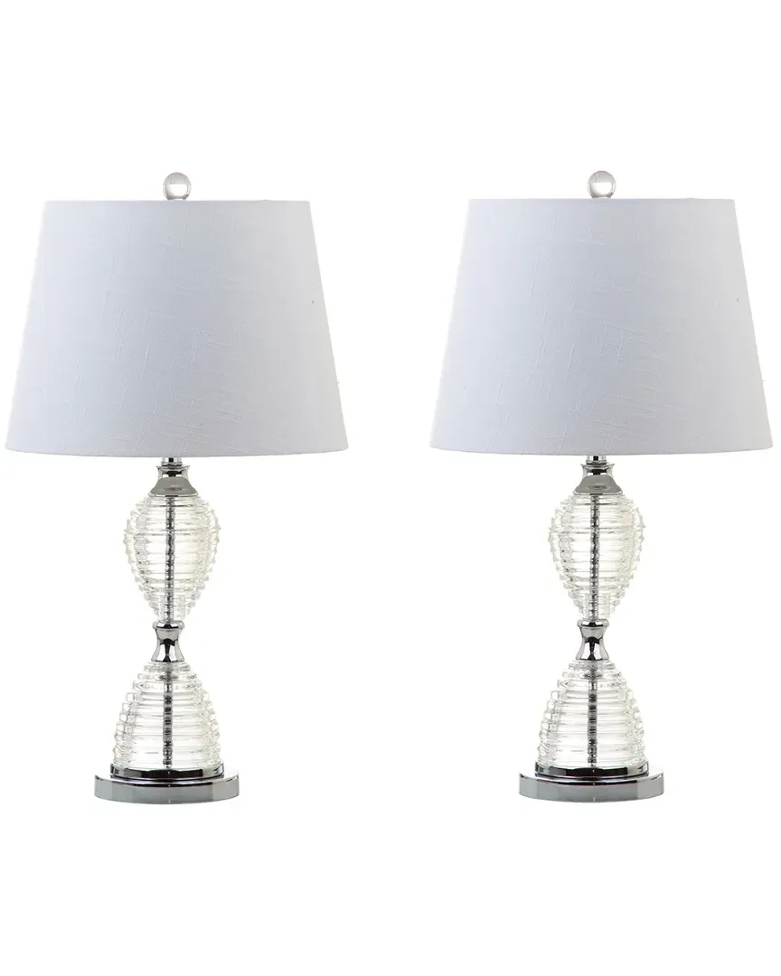 Aubrey 24in Crystal LED Table Lamps Set of 2 - Clear image