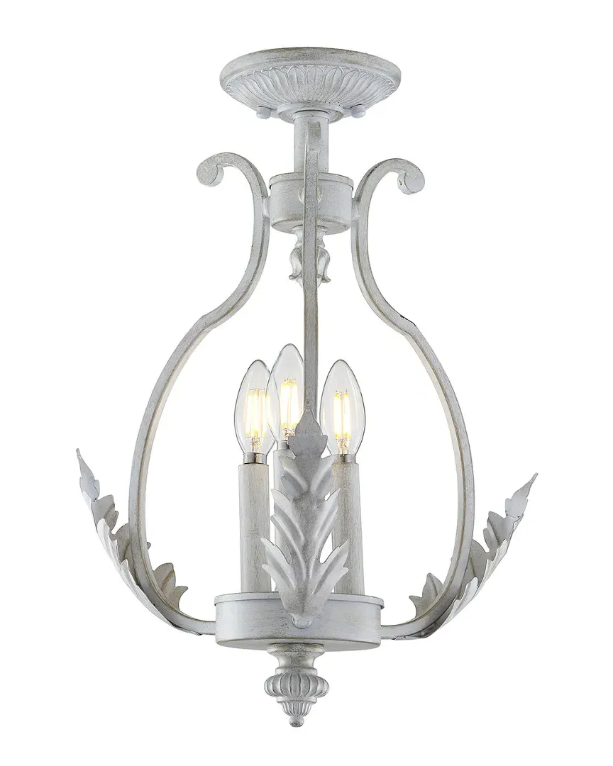 Austen 12.2in LED Semi-Flush Mount - Antique White image