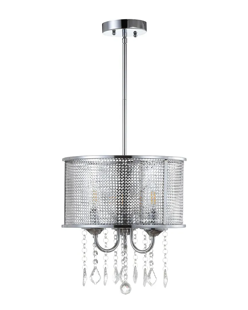 Avah 13in Adjustable LED Drop Pendant - Chrome, Metal Crystal image
