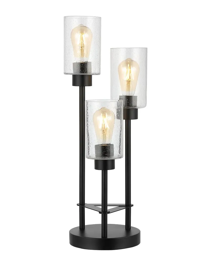 Axel 3 Light Table Lamp with Seeded Glass - Black, Iron image