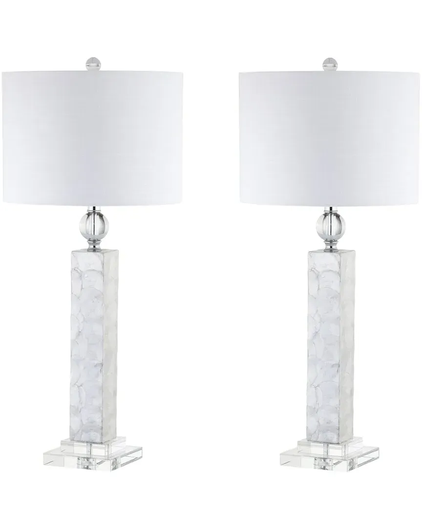 Bailey Set of 2 LED Table Lamps - White, Resin
