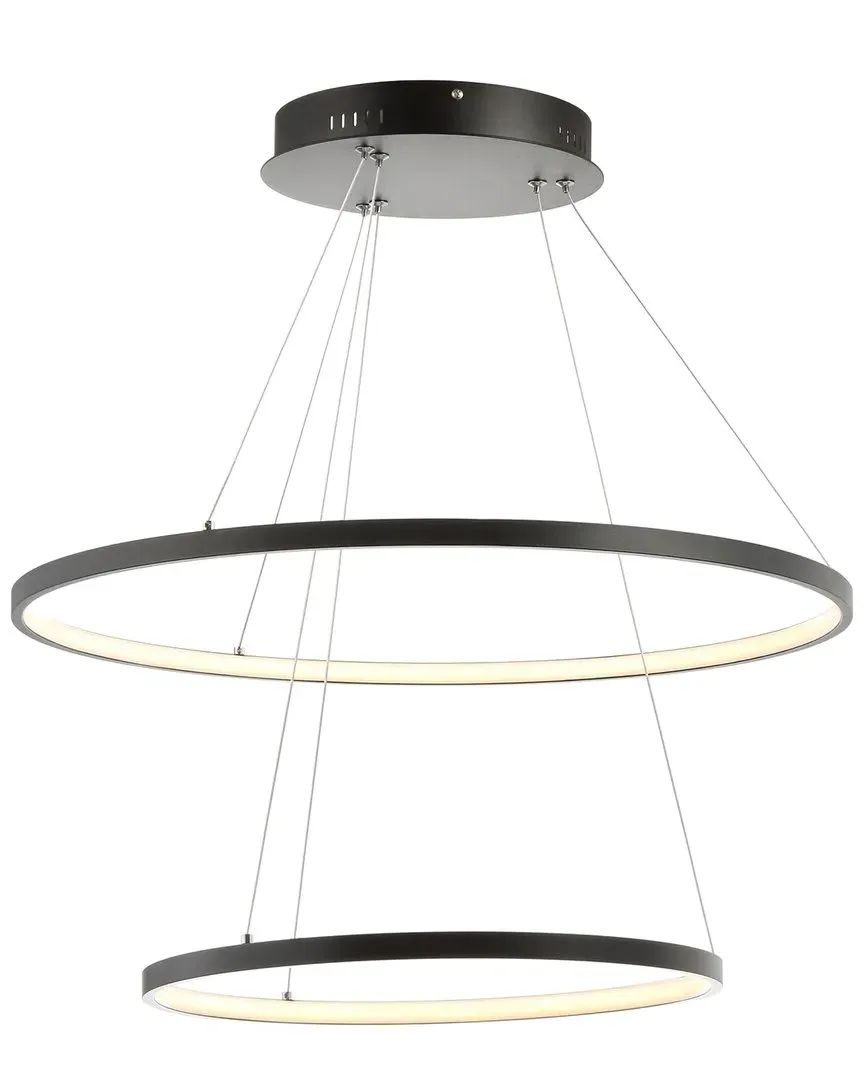 Brice 24in LED Metal Chandelier - Matte Black image