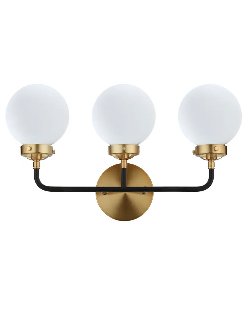 Caleb 3-Light Wall Sconce - Brass, Glass