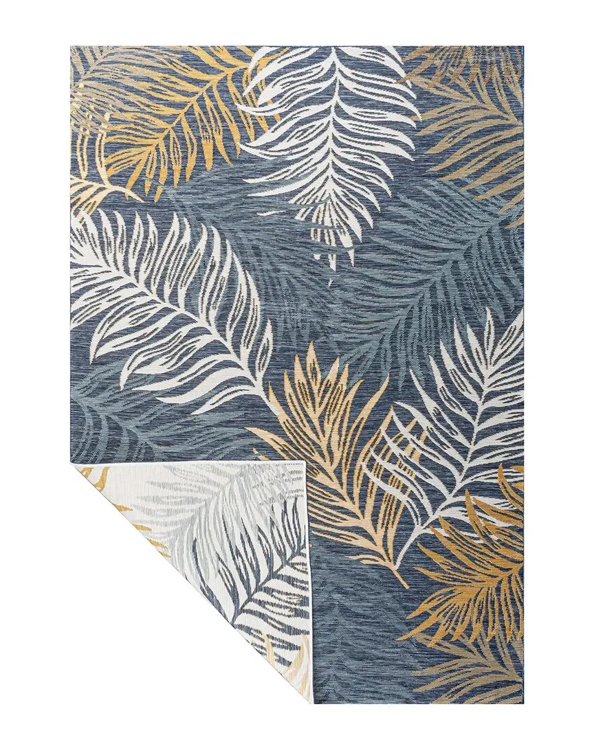 Calypso Palm Frond Reversible Area Rug - Cream, Polypropylene image