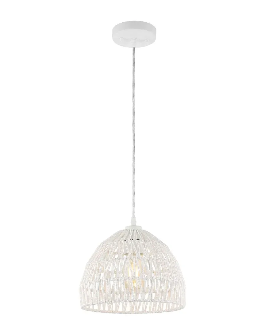 Campana 10.25in Woven Rope Pendant - White