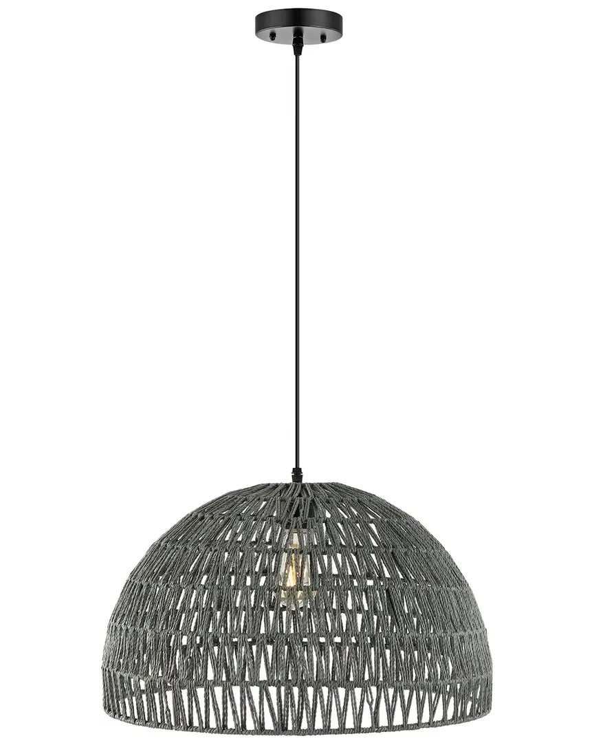 Campana 20in Woven Paper Pendant - Gray