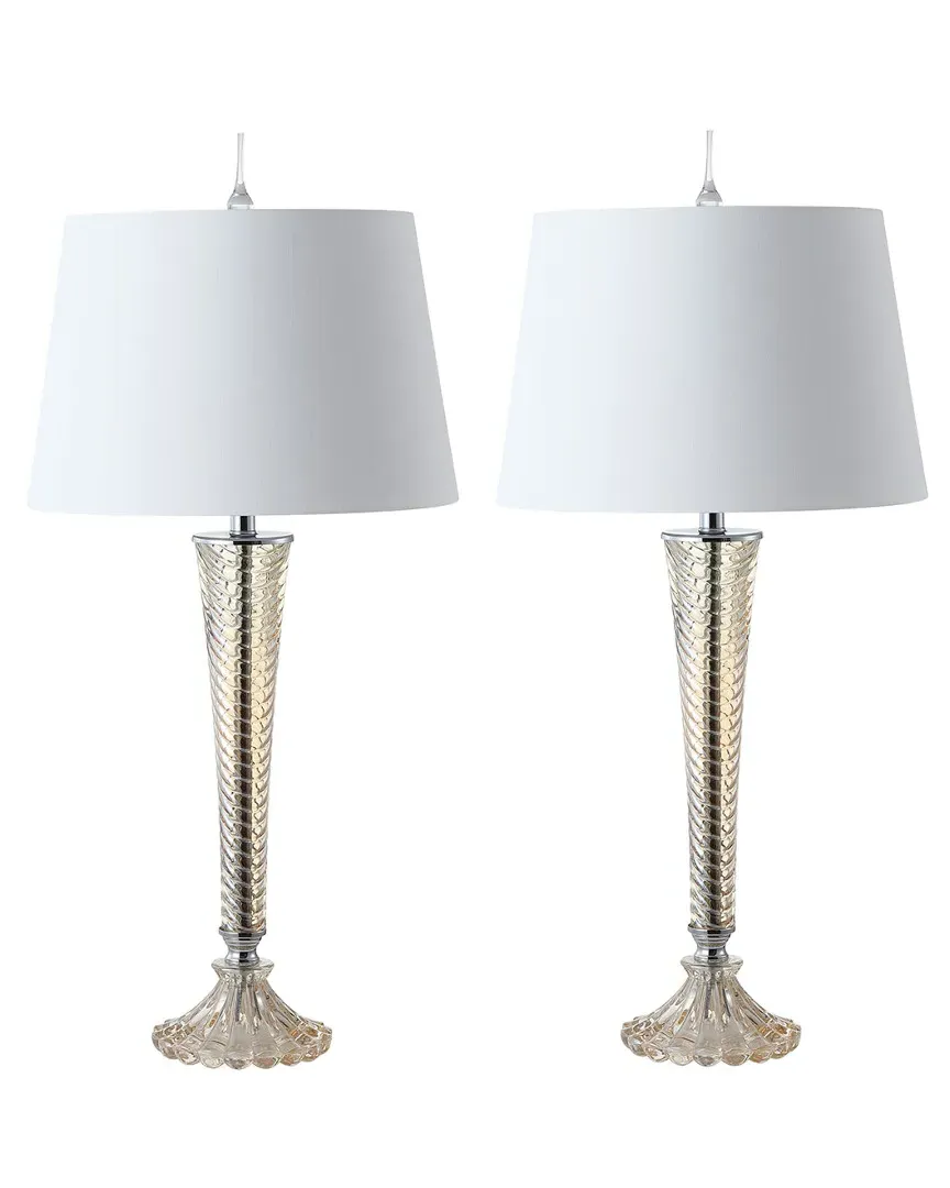 Caterina 32in Glass LED Table Lamps Set of 2 - Champagne