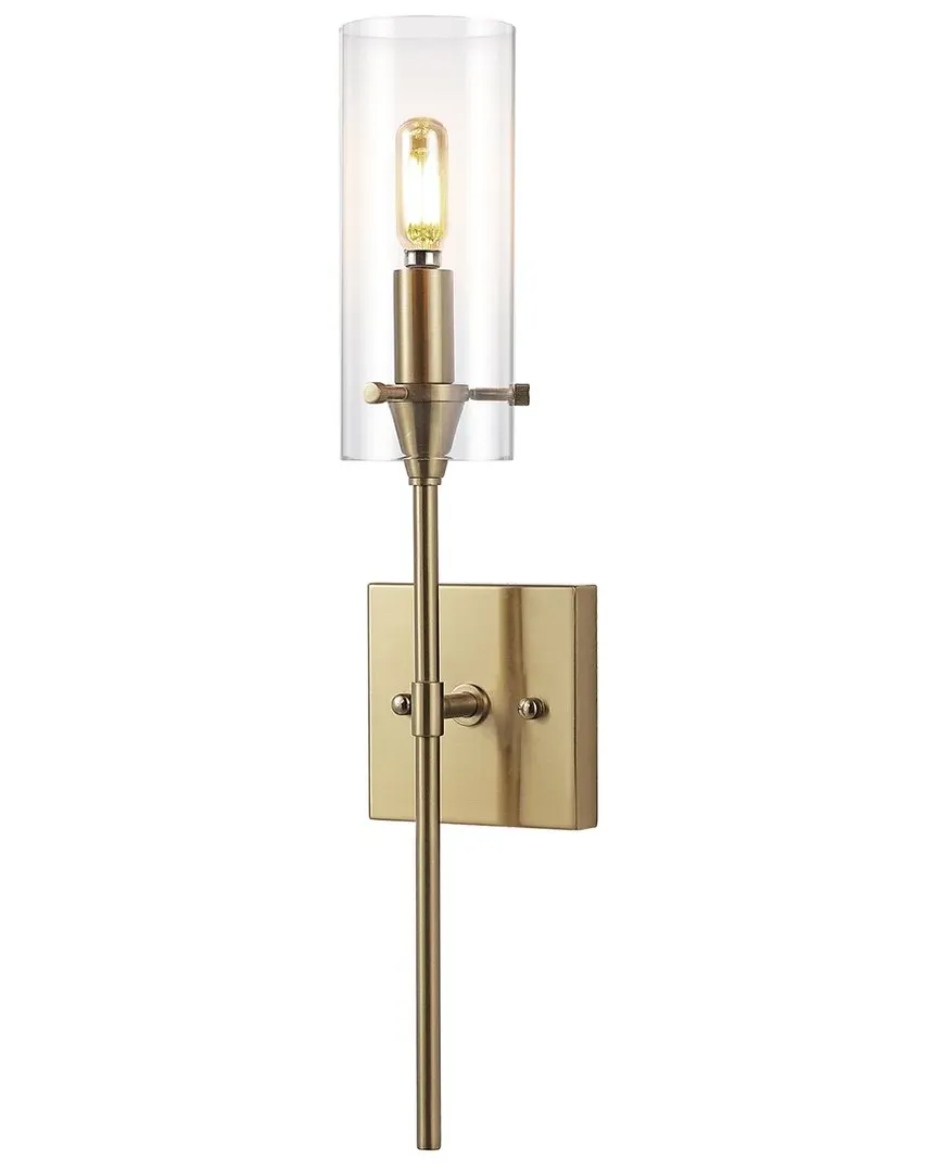 Cato 4.5in LED Wall Sconce - Brass, Glass image