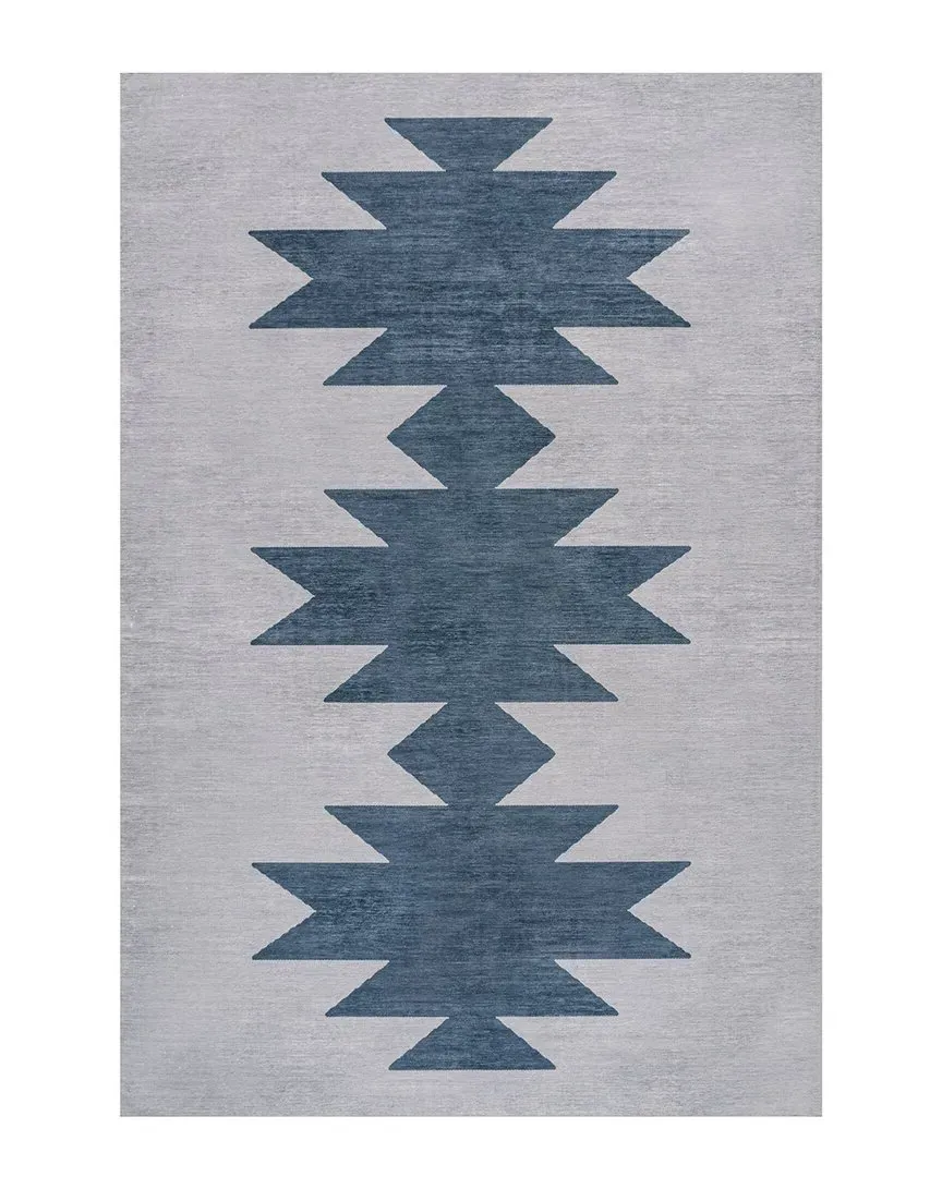 Chayton Geometric Machine-Washable Area Rug - Gray, Chenille