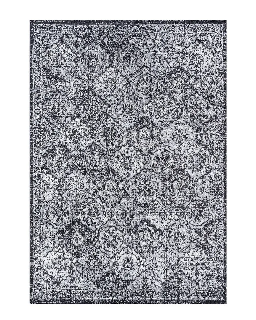 Cole Diamond Rug - Black & Ivory, Polypropylene image