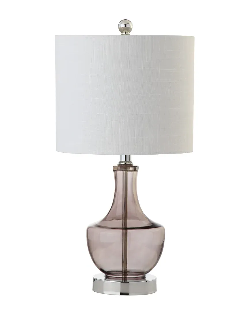 Colette 20in Mini Glass Table Lamp - Smoked Gray