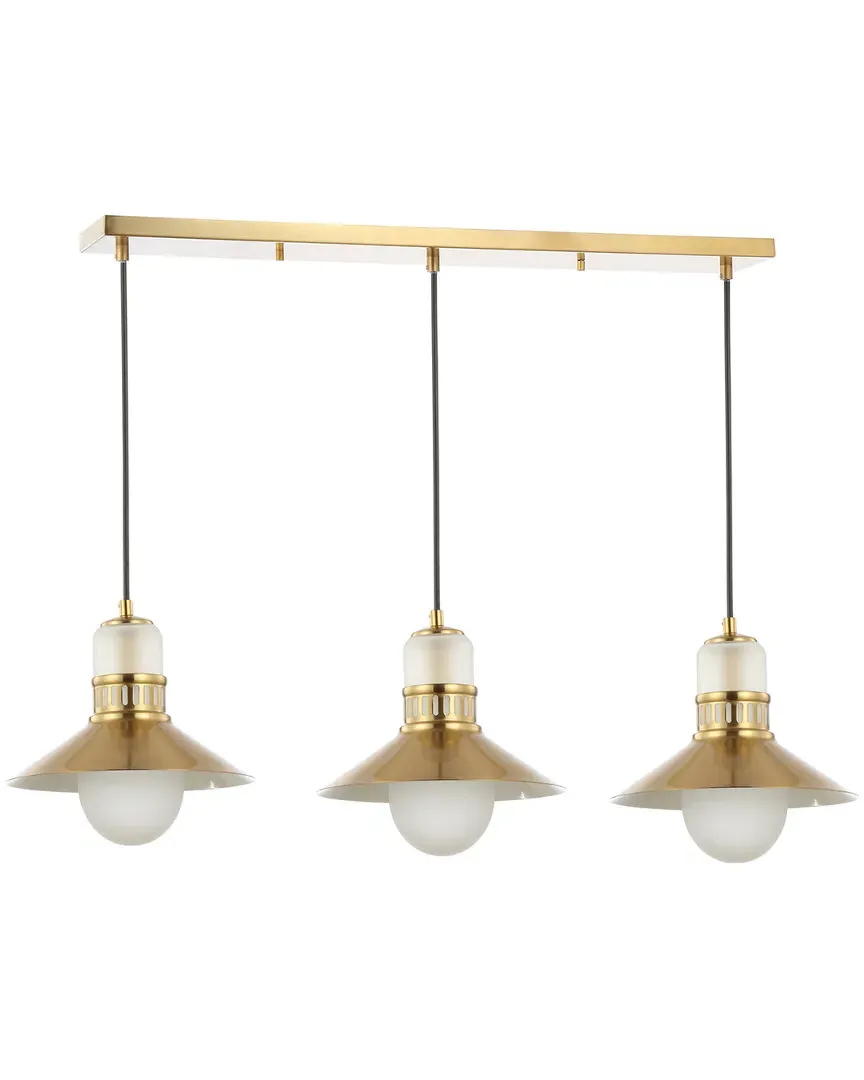 Colin 3-Light 35in Adjustable Triple LED Pendant - Brass Gold