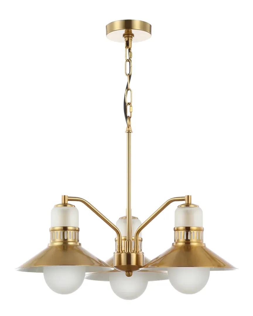 Colin 3-Light Adjustable Hurricane LED Chandelier - Brass Gold