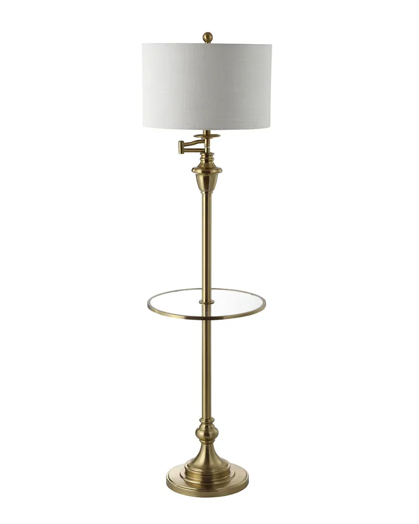 Cora 60in Side Table Floor Lamp - Brass, Metal
