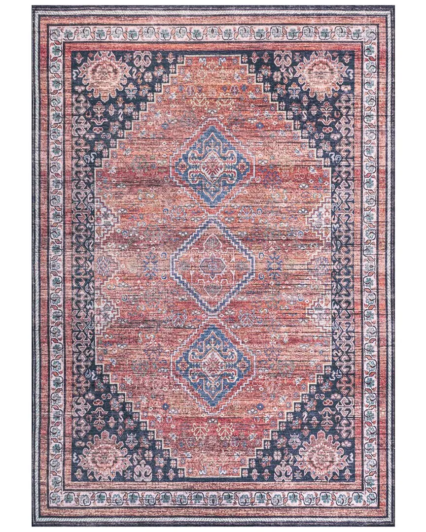 Dalyan Medallions Machine Washable Area Rug - Terra, Polypropylene image