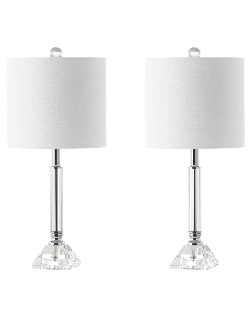 Dana Crystal Column LED Table Lamp - Chrome