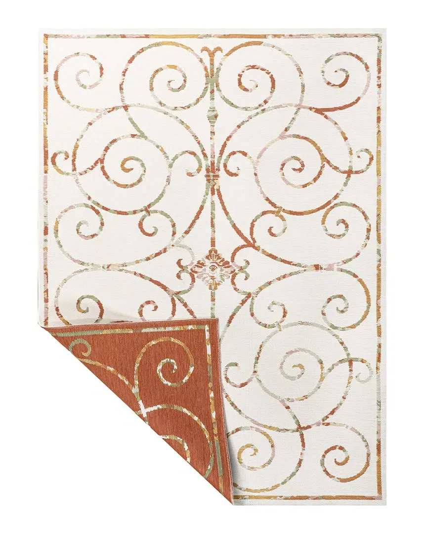 Danae Filigree Scroll Reversible Area Rug - Cream, Polypropylene image