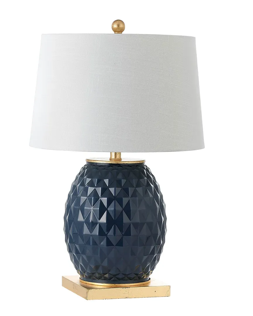 Designs Diamond LED Table Lamp - Navy, Glass image