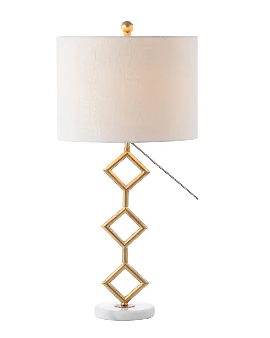Diamante 29.5in LED Table Lamp - Gold Leaf, Marble image