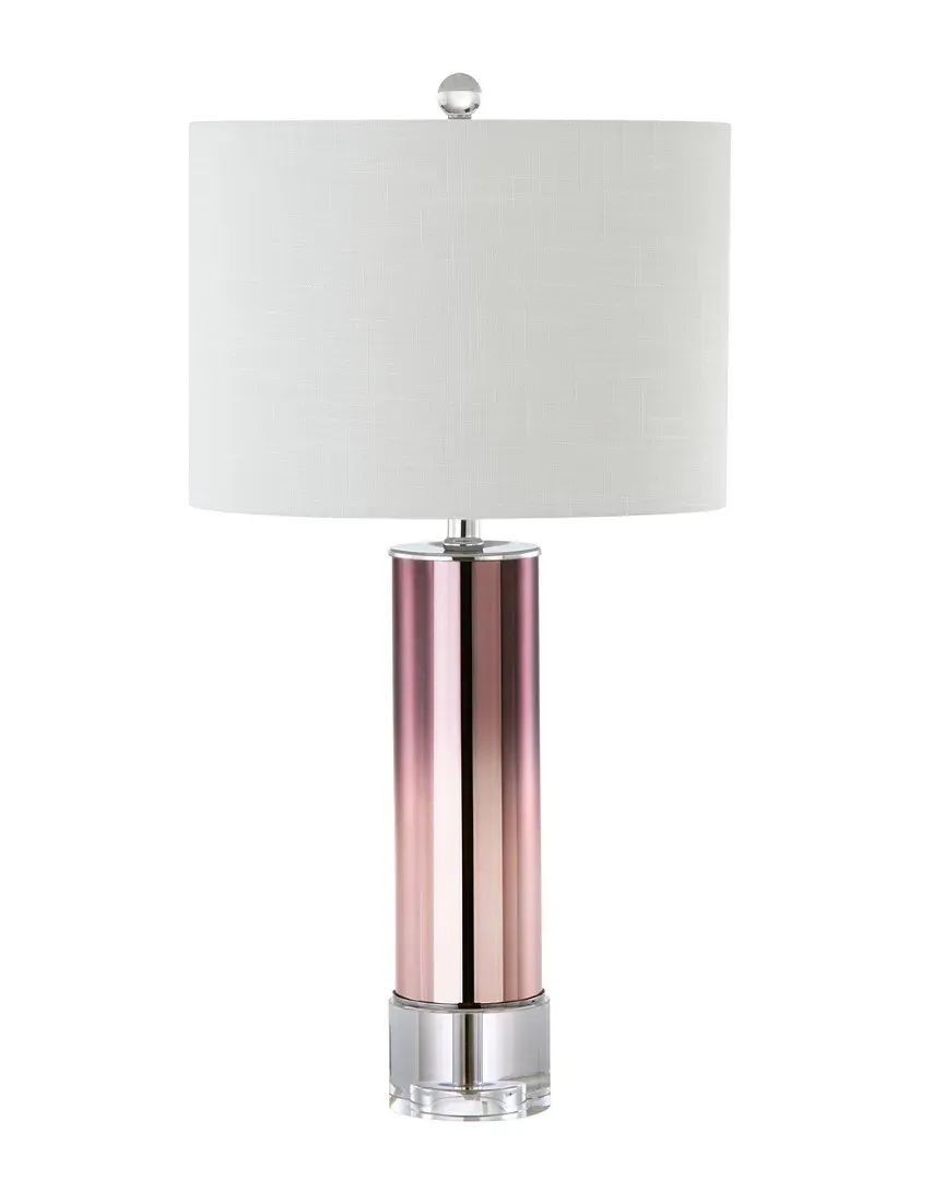 Edward Glass & Crystal LED Table Lamp - Rose Gold