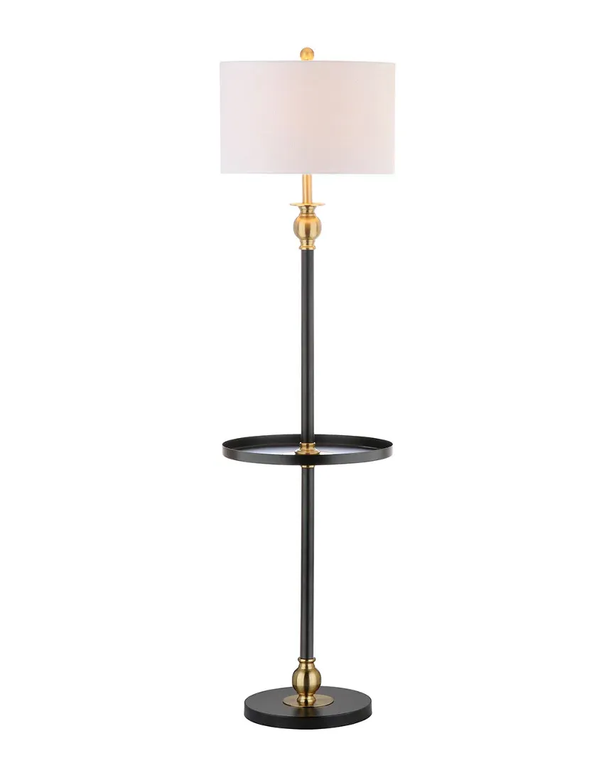Evans 61in Metal End Table Floor Lamp - Seashell, Chrome image