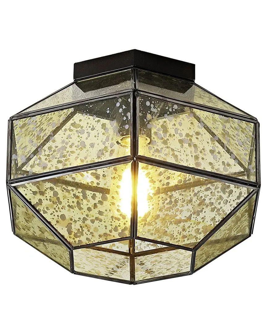 Evelyn 12In 1-Light Flush Mount - Bronze, Iron image