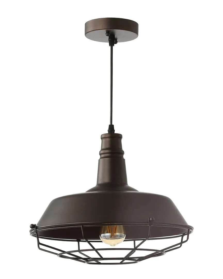 Farmhouse Adjustable Industrial LED Pendant - Black image