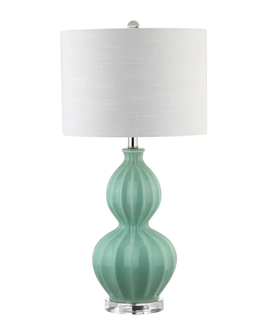 Faye 28in Glass Table Lamp - Seafoam Green image