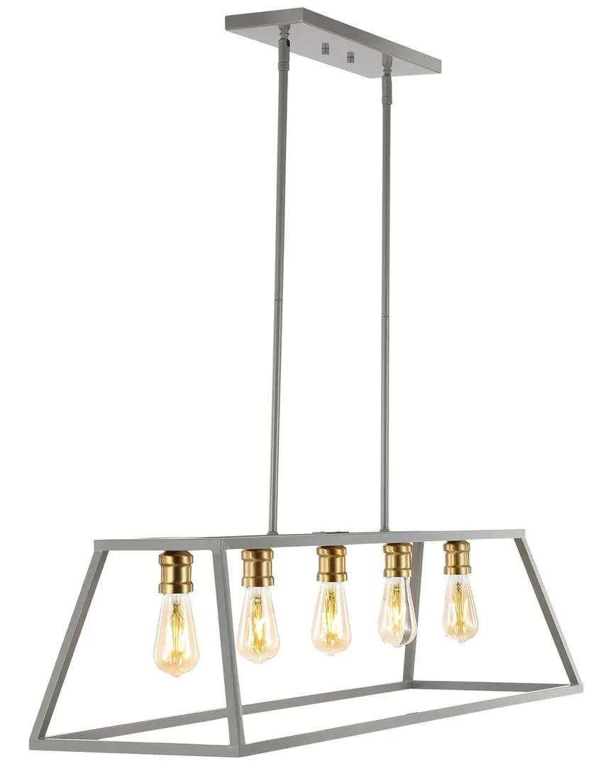 Floyd 38in 5-Light Adjustable LED Pendant - Gray, Metal image