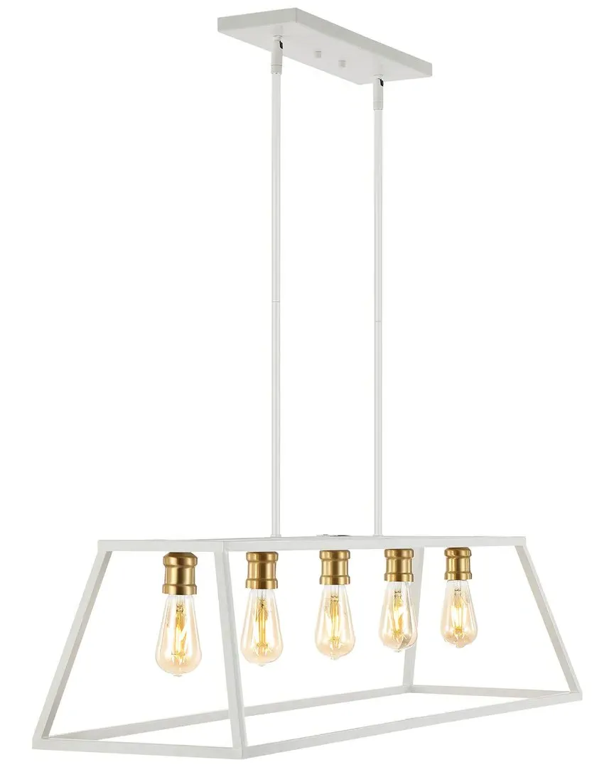 Floyd 38in 5-Light Adjustable LED Pendant - White, Metal