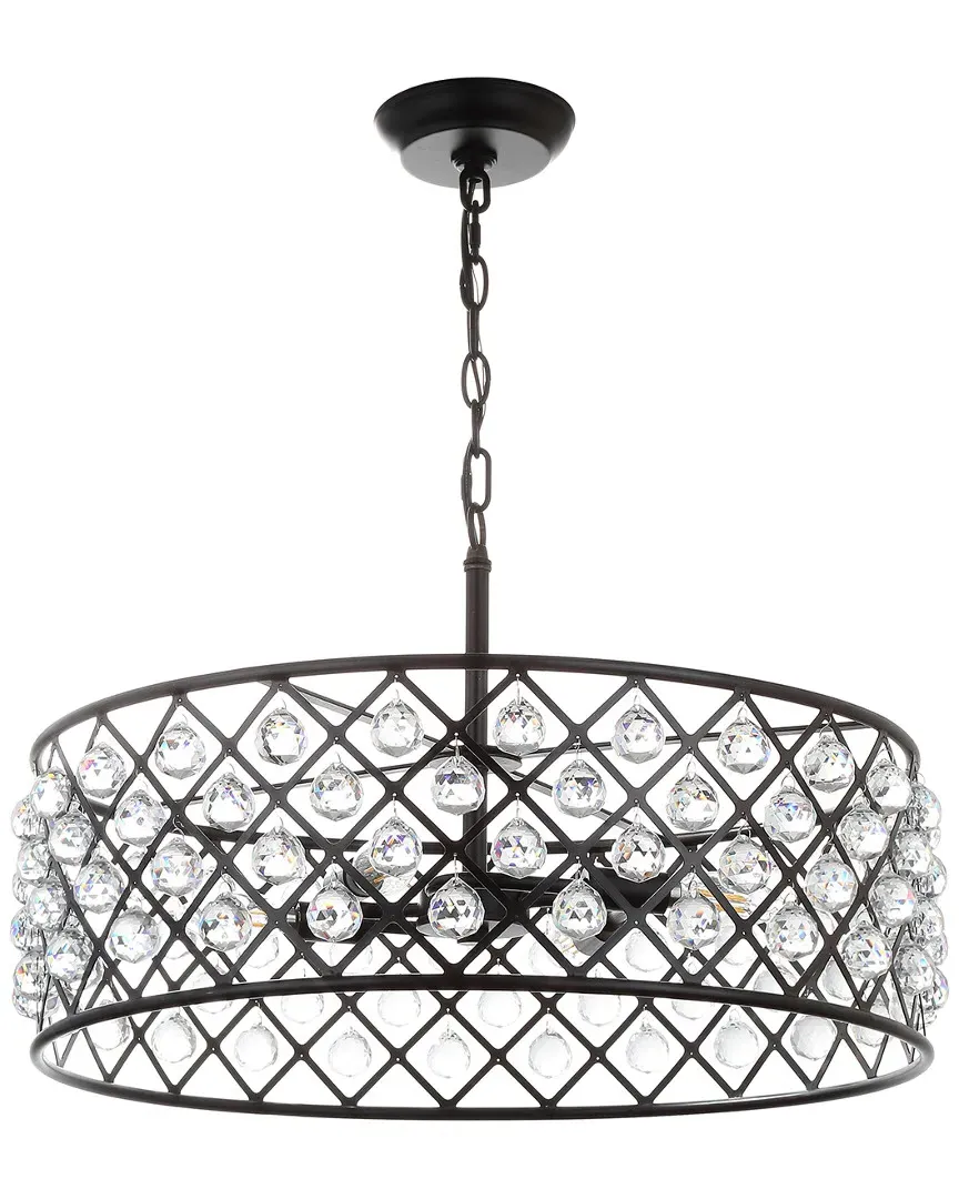 Gabrielle 23in Crystal Metal LED Pendant - Bronze
