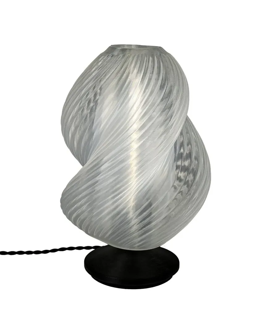 Gema 3D Table Lamp - Light Smoke, PLA image