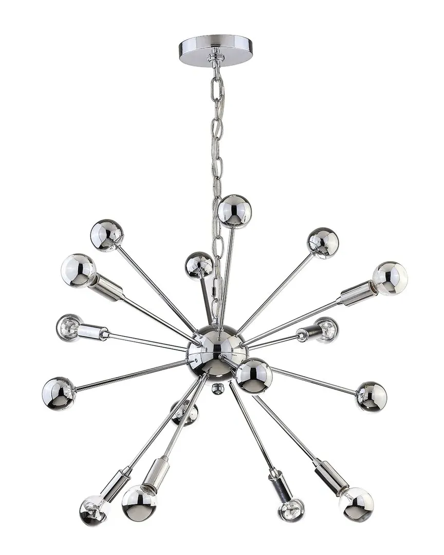 Glenn 8-Light Sputnik-Style LED Chandelier - Chrome, Metal image