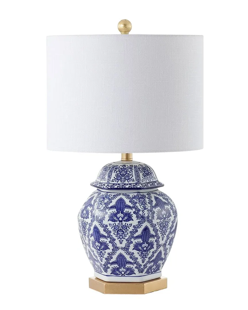Gretchen 25in Ginger Jar Table Lamp - Blue and White, Ceramic