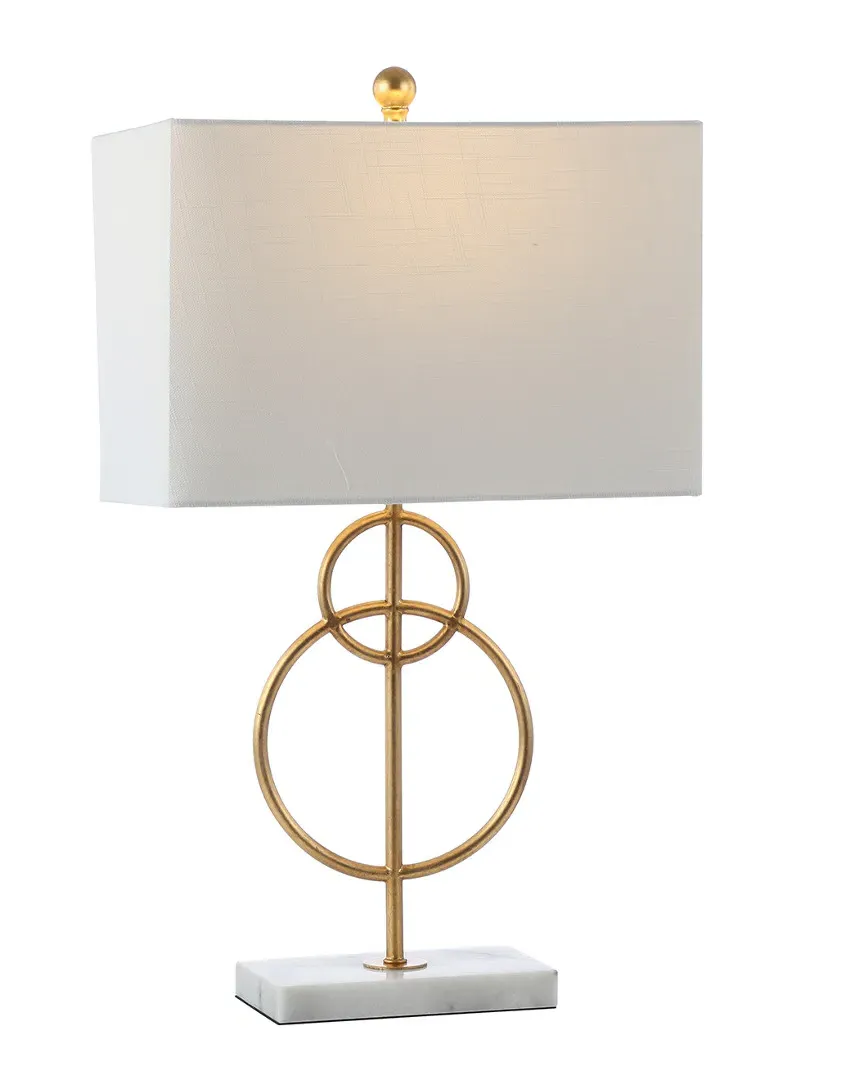 Haines 26in Marble Metal LED Table Lamp - Gold Leaf image
