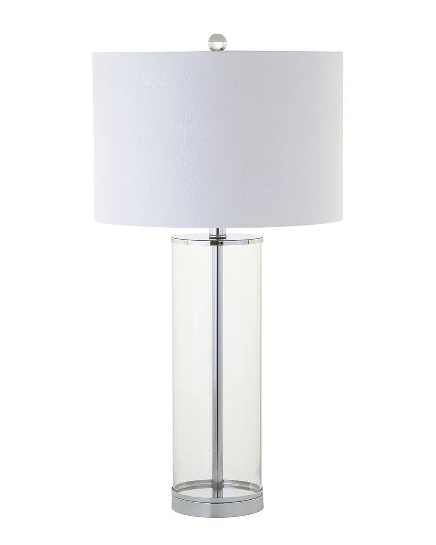 Harper 29in Glass LED Table Lamp - Clear, Chrome image