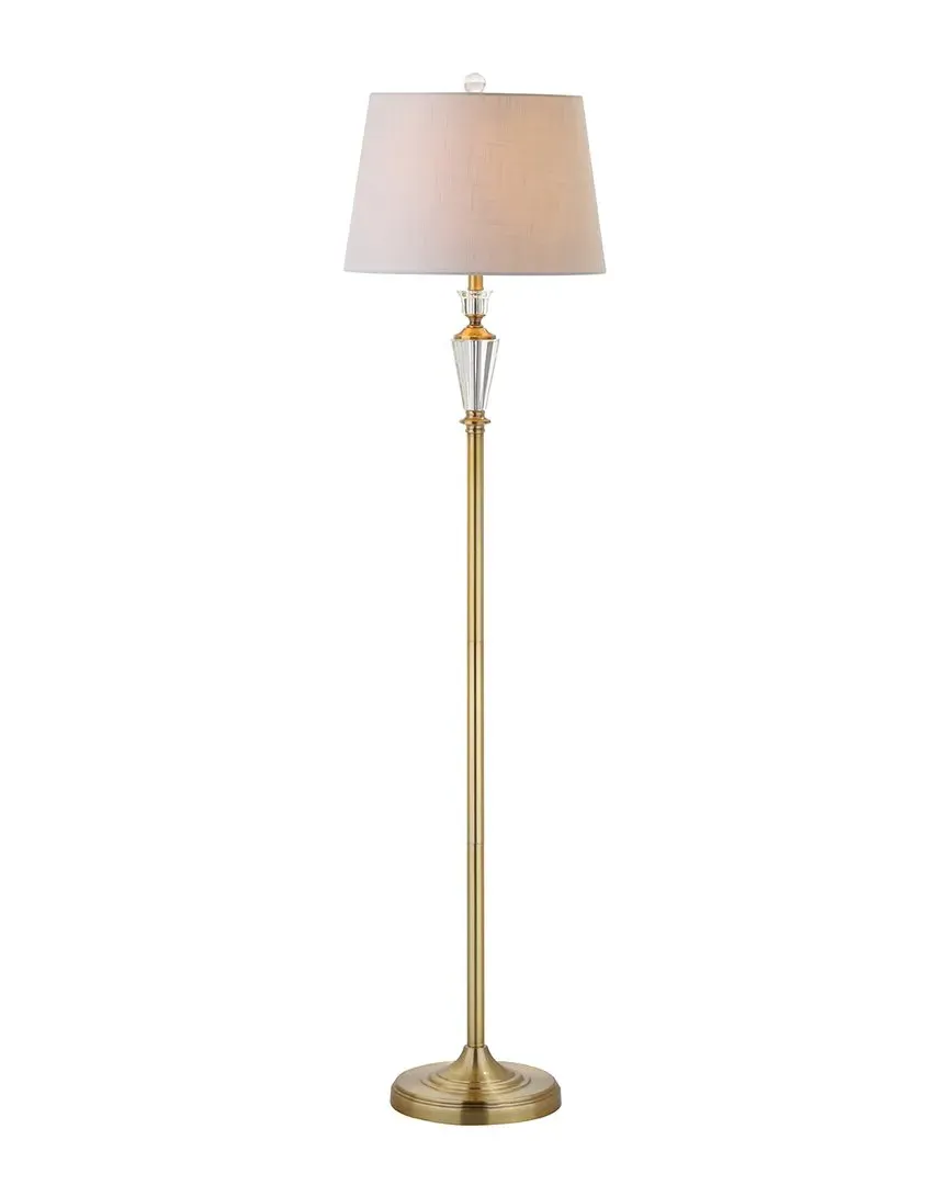 Harper 61in Crystal Metal LED Floor Lamp - Brass Gold