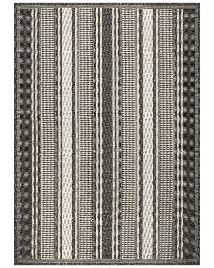 Haynes Indoor/Outdoor Rug - Black, Polypropylene