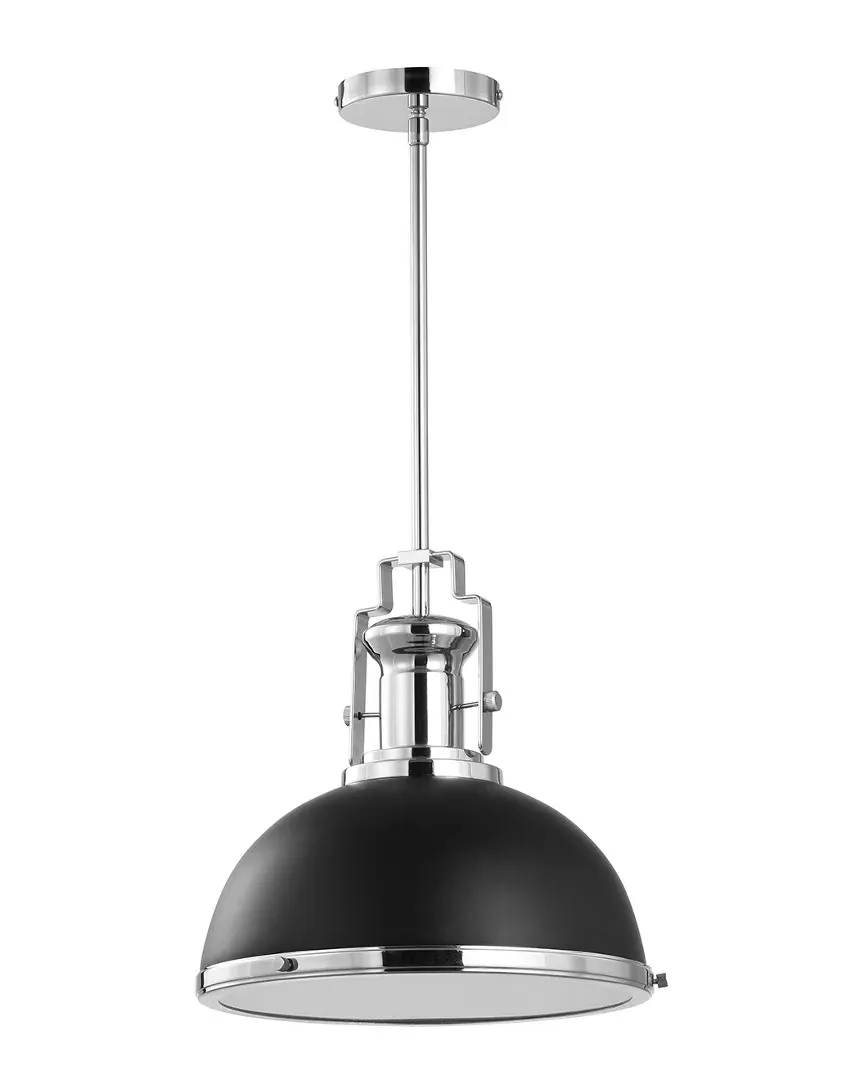 Homer 13in Adjustable LED Pendant - Black, Chrome