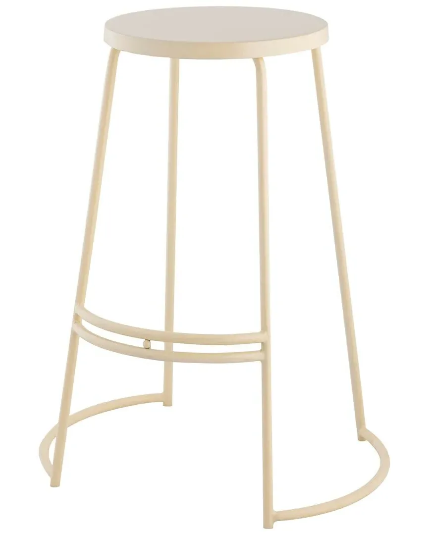 Hula Curved Backless Bar Stool - Brown, Metal