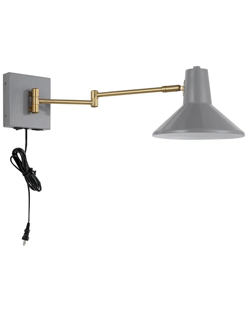 Hygge 16in USB Charging Port LED Sconce - Grey, Iron