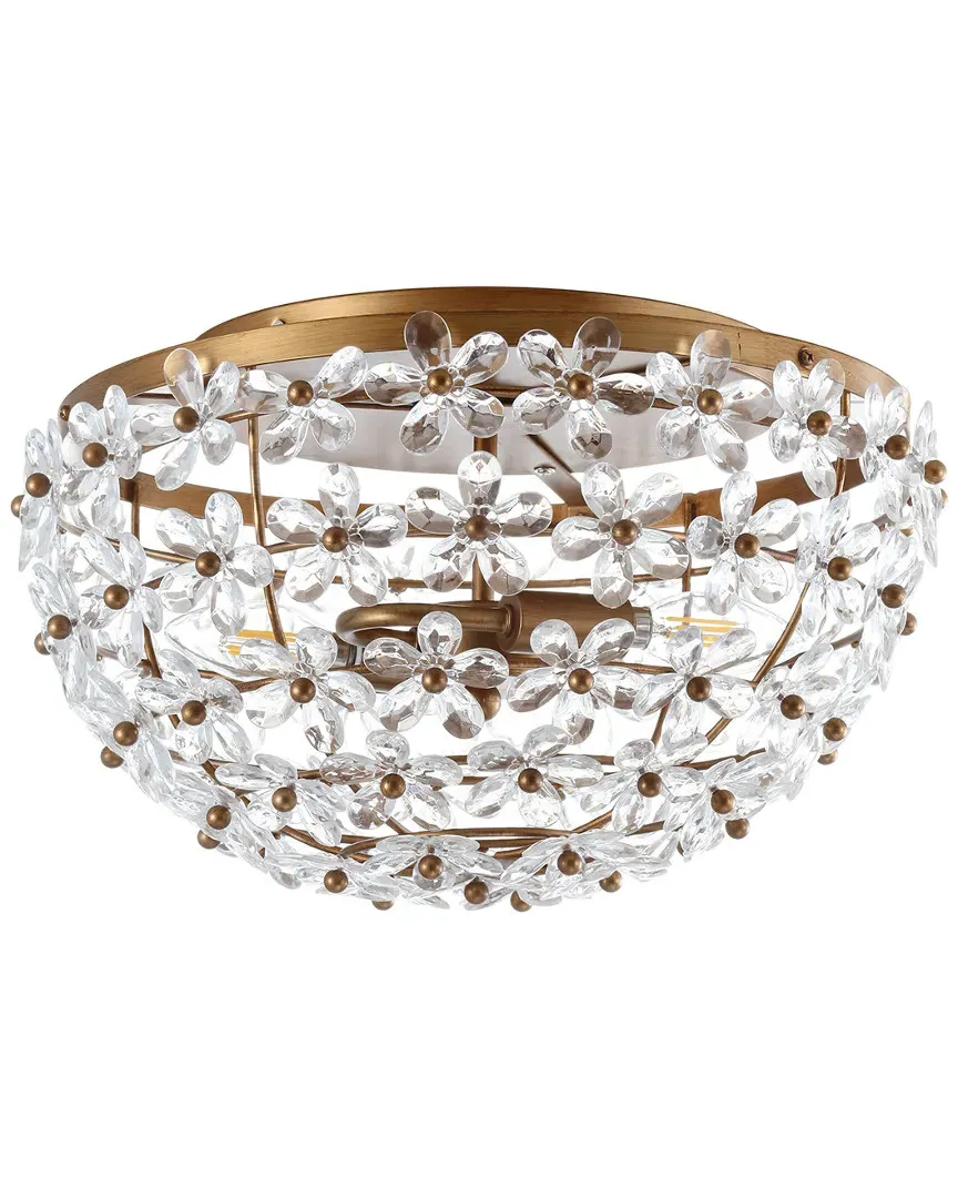 Isabelle 15.5in Metal Acrylic LED Flush Mount - Antique Gold image