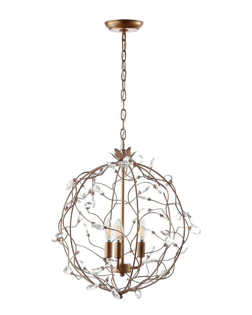 Isabelle 20in Adjustable Metal Glass LED Pendant - Gold