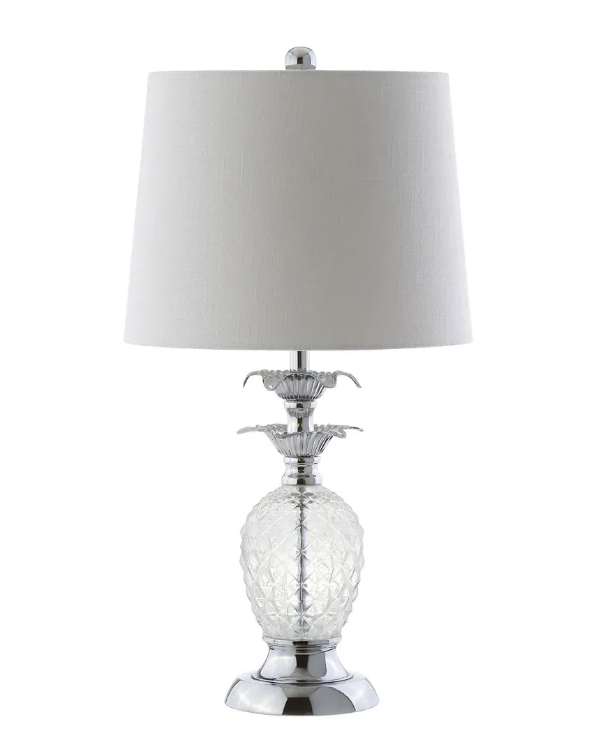 Jane 24in Glass LED Table Lamp - Clear, Chrome