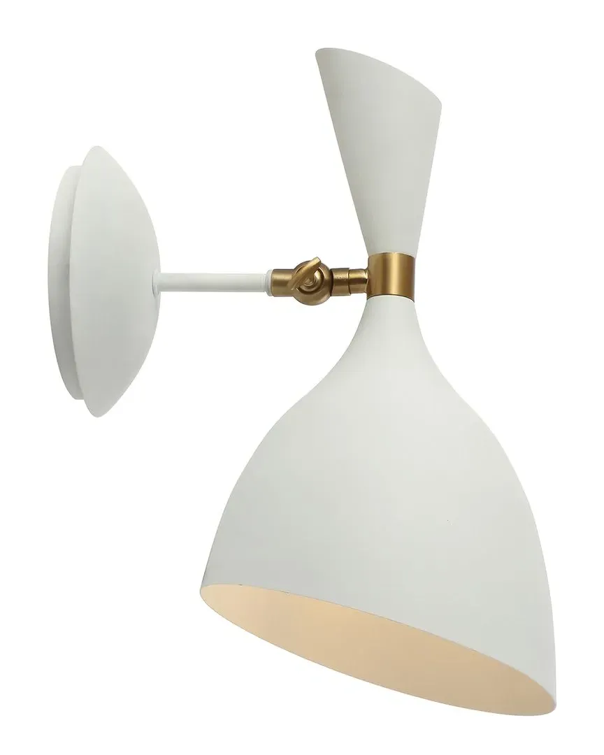 Josef 7in Retro LED Wall Sconce - White, Brass Gold